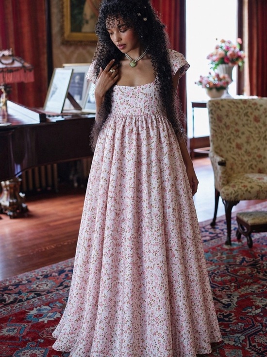 Selkie Dresses & Skirts - Selkie Bridgerton On a Cloud Maxi Sample Dress NWT Pink floral